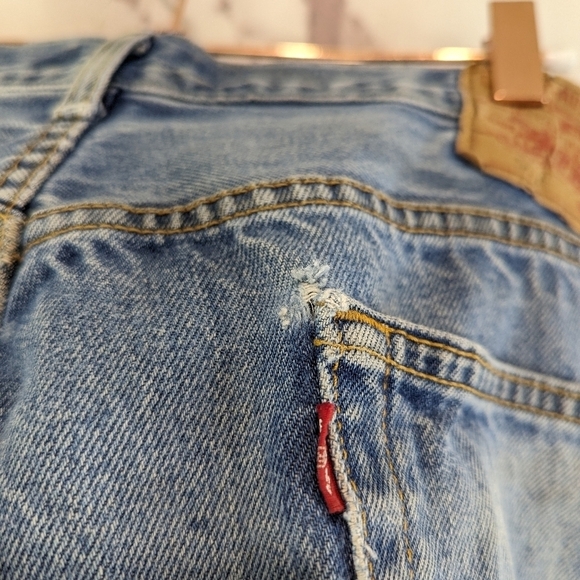 Vintage Levis Jeans Mens 38 X 30 501 XX  Vintage Y2K Denim Rigid Button Fly - Picture 10 of 15